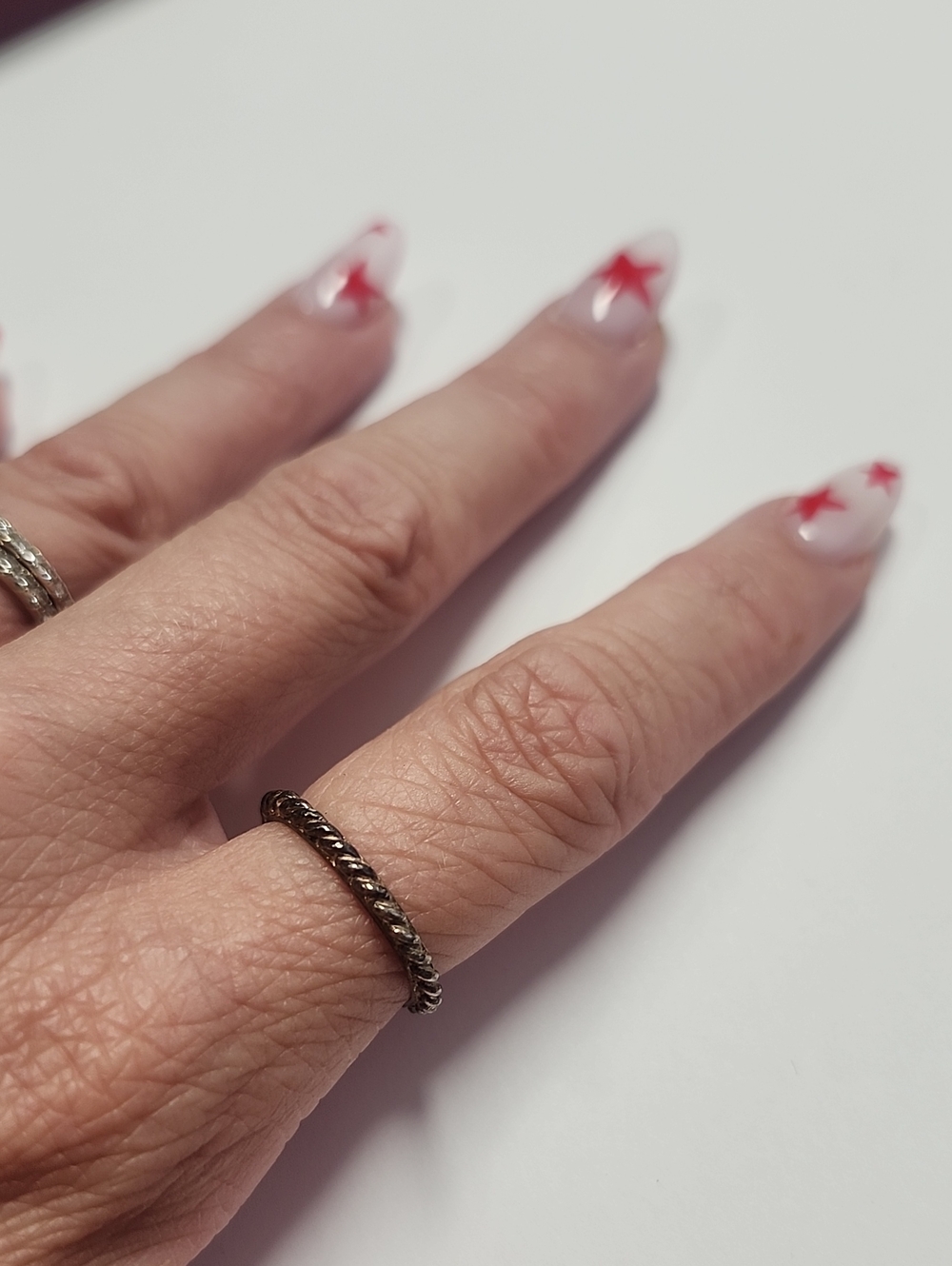 Silpada Twisted Rope Stackable Band Ring Oxidized Sterling Silver 925